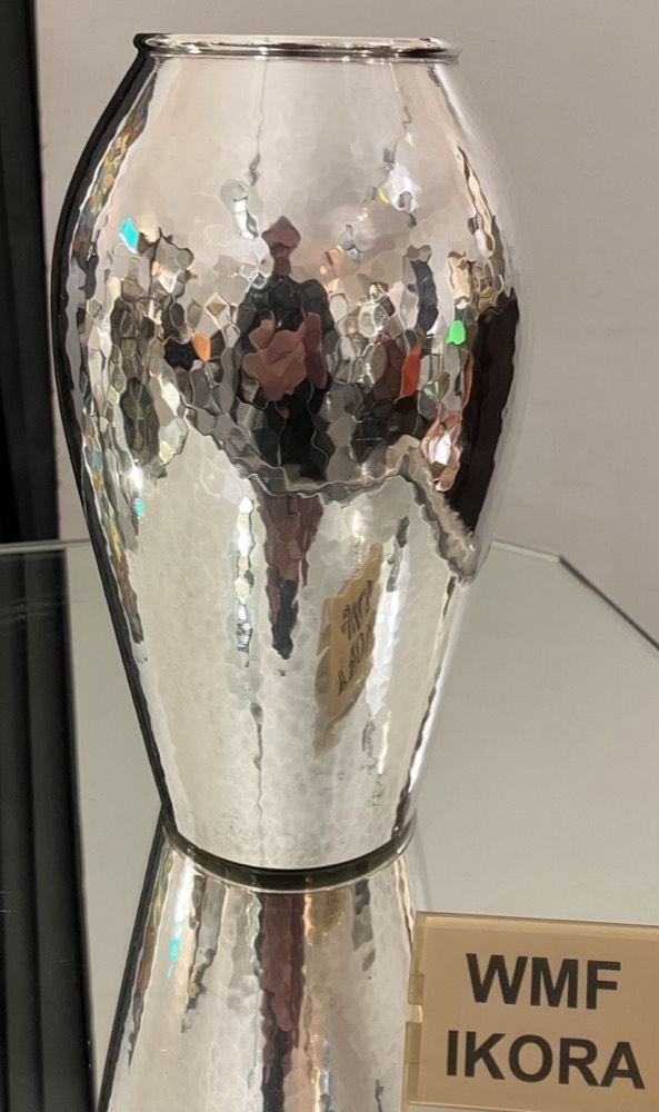 WMF Ikora Vase in Hammered Silver Plate Metal